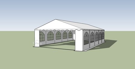 partytent pvc premium grondframe en dakversterking 6x10